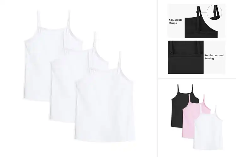 Detailed view of Best Adjustable Straps Tank Tops For Girls 10-12