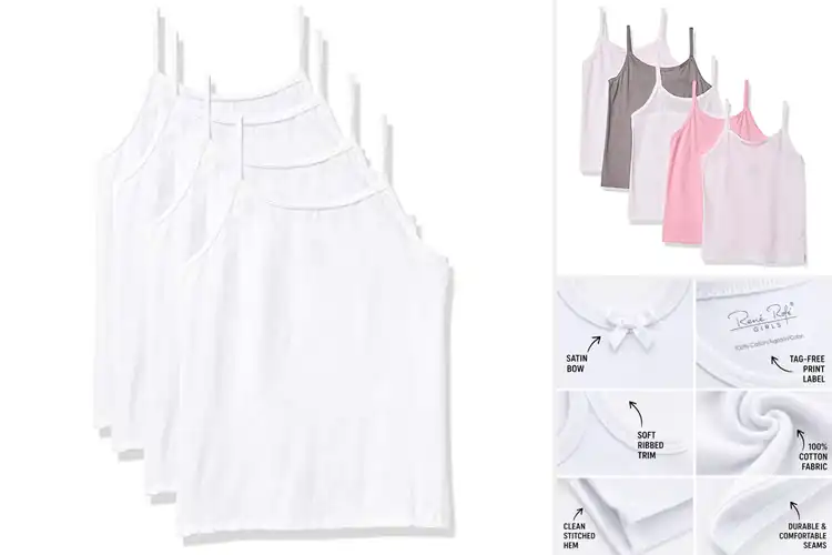 Detailed view of Best Breathable Cotton Girls Undershirts
