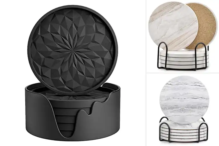 Detailed view of Best Coaster Sets With Holder