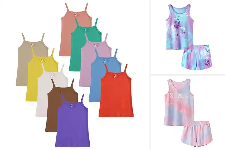 Detailed view of Best Cotton Tank Tops For Girls Sleepwear