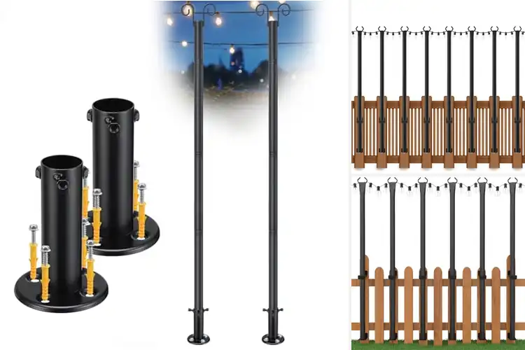 Detailed view of Best Deck Light Poles: Sturdy, Adjustable Outdoor Ambiance