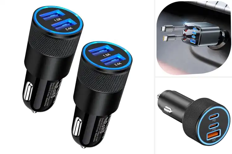 Detailed view of Best Dual Charging Car Charger