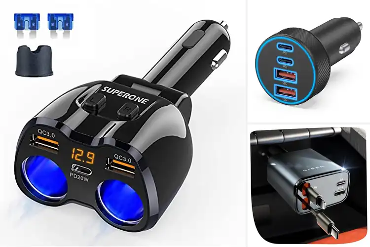 Detailed view of Best Dual Charging Car Chargers: Power Up Fast