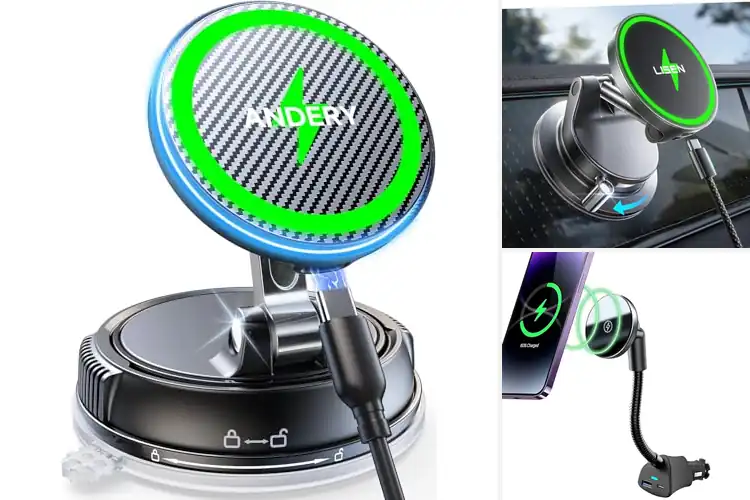 Detailed view of Best Dual Charging MagSafe Car Charger