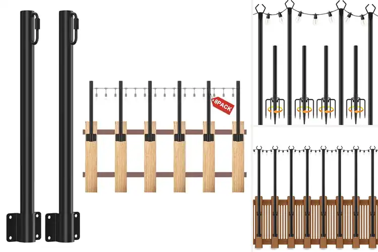 Detailed view of Best Fence Light Poles