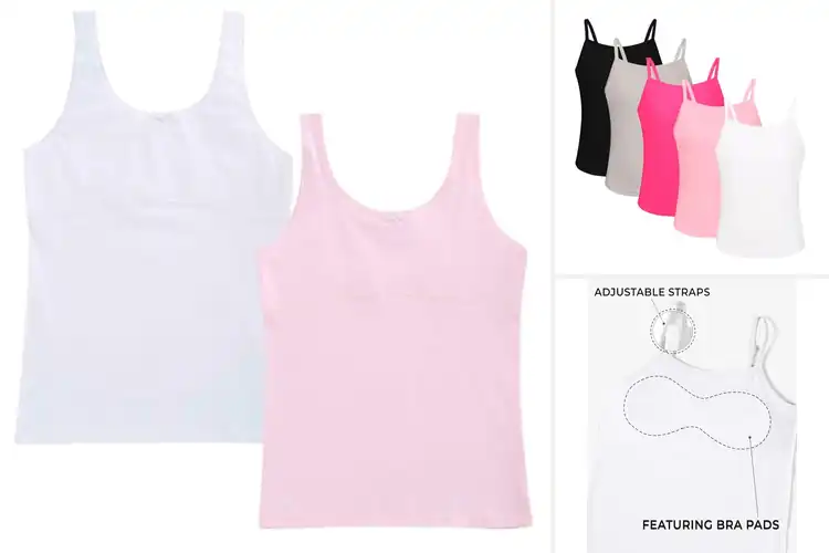 Detailed view of Best Girls Undershirts With Padding