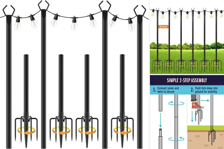 Detailed view of Best Holiday Light Poles
