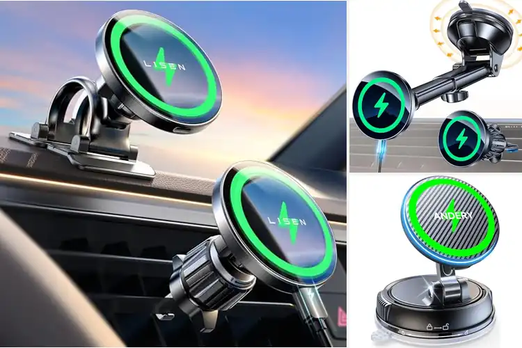 Detailed view of Best Magnetic Car Phone Mount Chargers