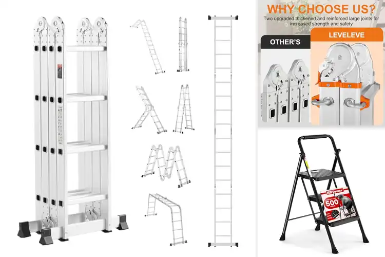 Detailed view of Best Multi-Purpose Outdoor Step Ladders