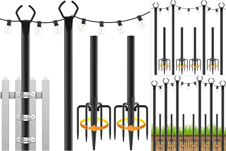 Detailed view of Best Multiuse String Light Poles