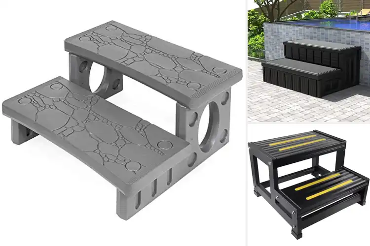 Detailed view of Best Non-Slip Spa Steps