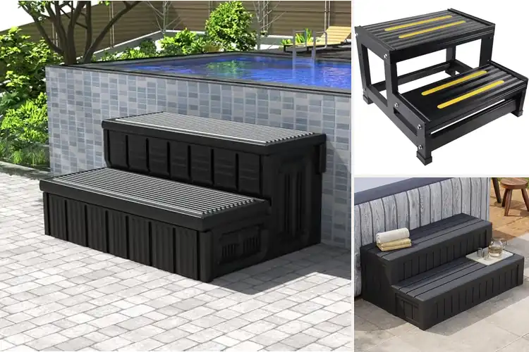 Detailed view of Best Outdoor Spa Steps: Safety & Style