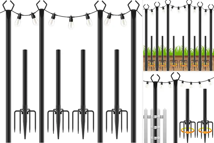 Detailed view of Best Outdoor String Light Poles