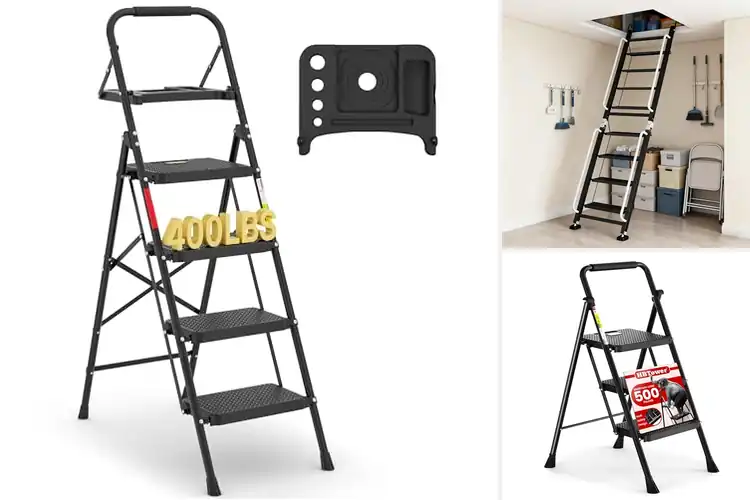 Detailed view of Best Portable Ladder Stairs With Handrails