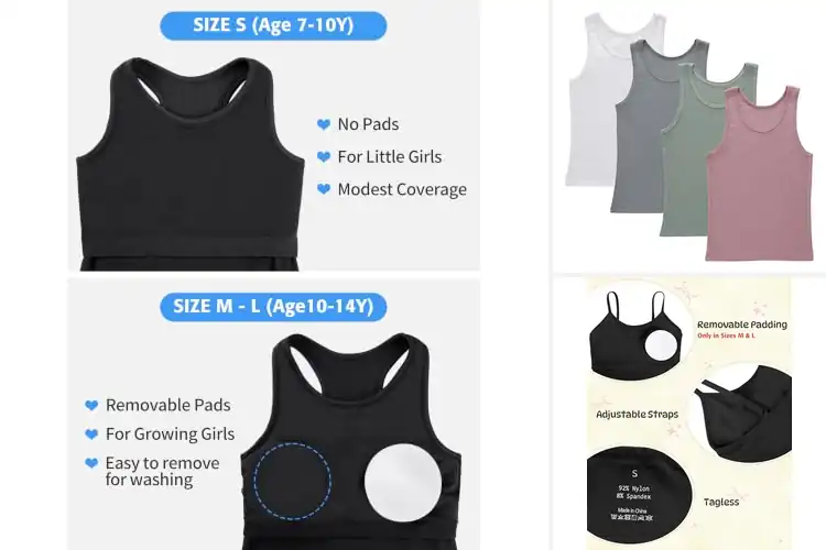 Detailed view of Best Seamless Tank Tops For Tween Girls