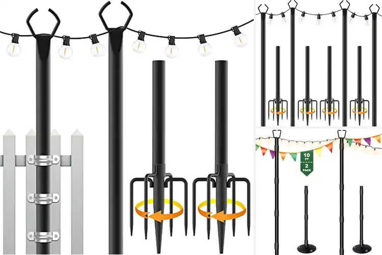 Detailed view of Best Stable Metal String Light Poles