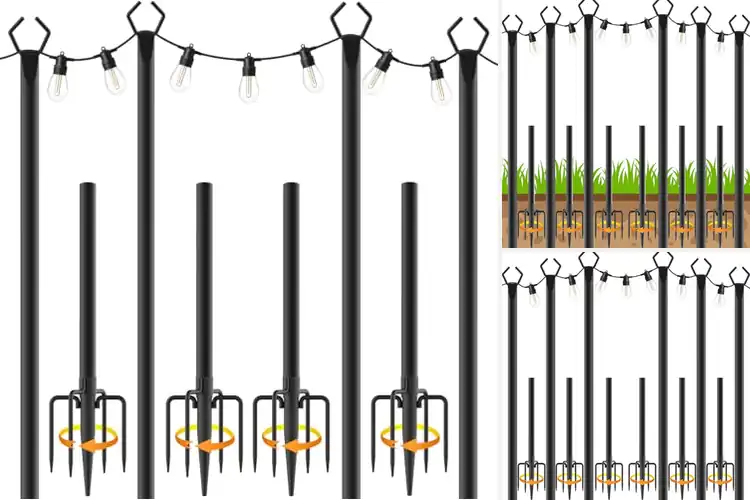 Detailed view of Best String Light Poles For Patio