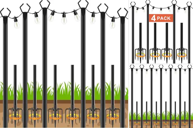 Detailed view of Best String Light Poles