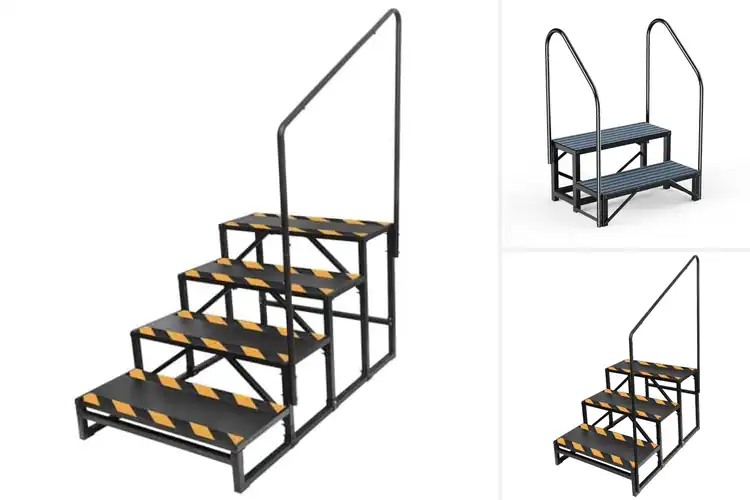 Detailed view of Best Sturdy Rv Steps With Handrails